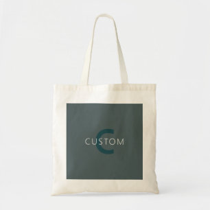 Stylish Customisable Monogram Template Tote Bag