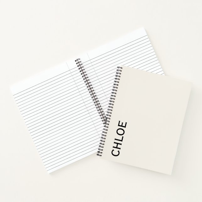 Stylish Customisable Personalised Name Gift  Notebook (Inside)