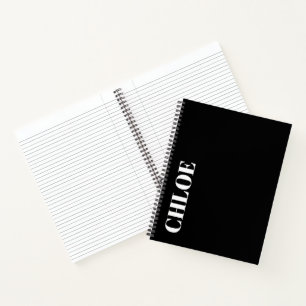 Stylish Customisable Personalised Name Gift Notebook