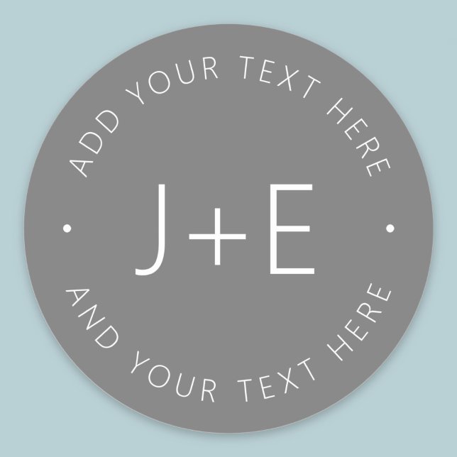Stylish Customisable Text Classic Round Sticker (Creator Uploaded)