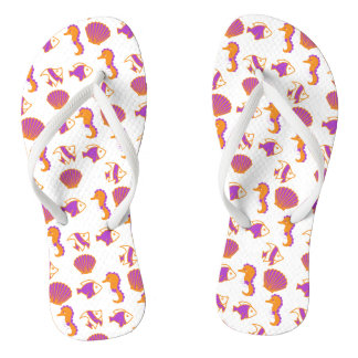 Stylish Cute Colourful Sea Life Underwater Pattern Jandals