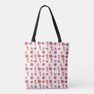 Stylish Cute Colourful Sea Life Underwater Pattern Tote Bag