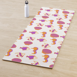 Stylish Cute Colourful Sea Life Underwater Pattern Yoga Mat