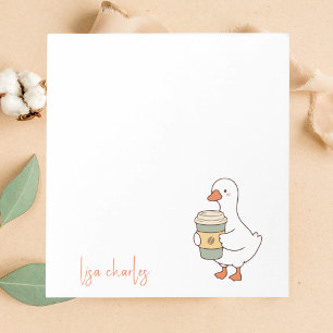 Stylish Cute Goose Unique Trendy Simple Notepad