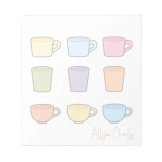 Stylish Cute Mugs Unique Trendy Simple Notepad