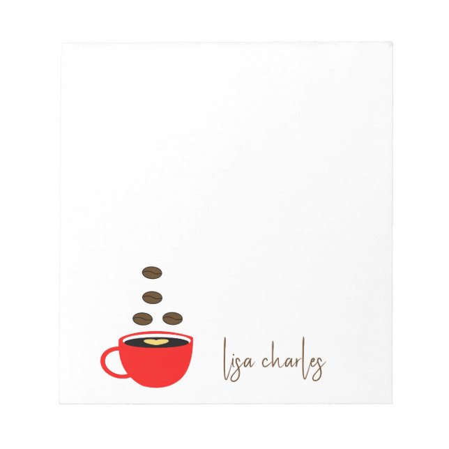 Stylish Cute Unique Simple Colourful Coffee Notepad (Front)