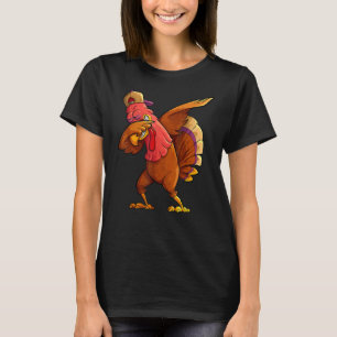 Stylish Dabbing Turkey Party   Thanksgiving T-Shirt