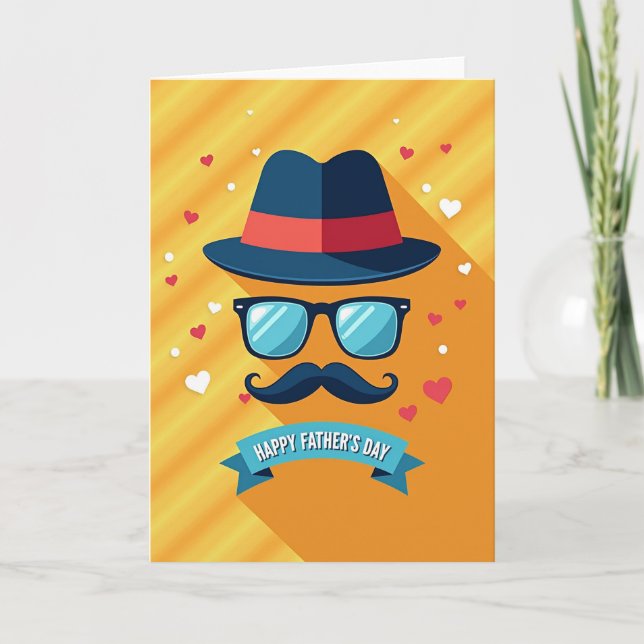 Stylish Dad Fedora Card (Front)