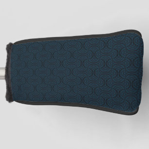 Stylish dark blue in art deco style. golf head cover