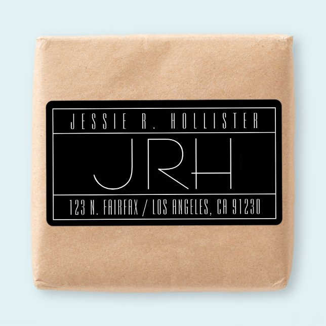 Stylish Deco Vibe | b&w Return Address Shipping (Creator Uploaded)