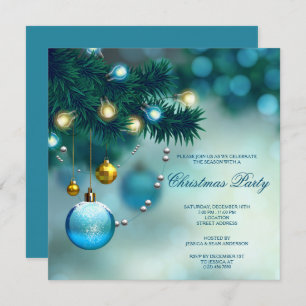 Stylish Decorations Christmas Party Invitation