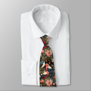 Stylish decorativ Vintage Birds & Flowers Patterns Tie