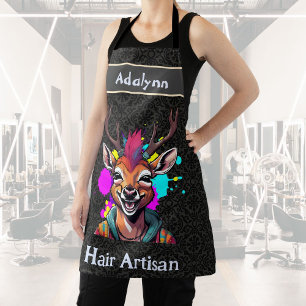 Stylish Deer Gifts for Hairdressers Hair Stylists Apron