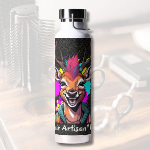 Stylish Deer Gifts for Hairdressers Hair Stylists Water Bottle