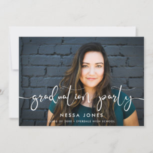 Stylish design Photo graduation party invitation