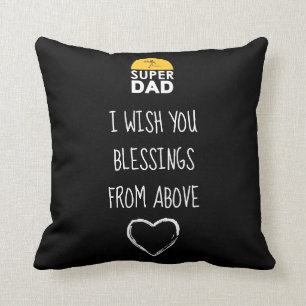 Stylish Design "SUPER DAD" Personalized Wishes Cushion