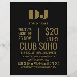 Stylish DJ, Club Event Advertising Flyer