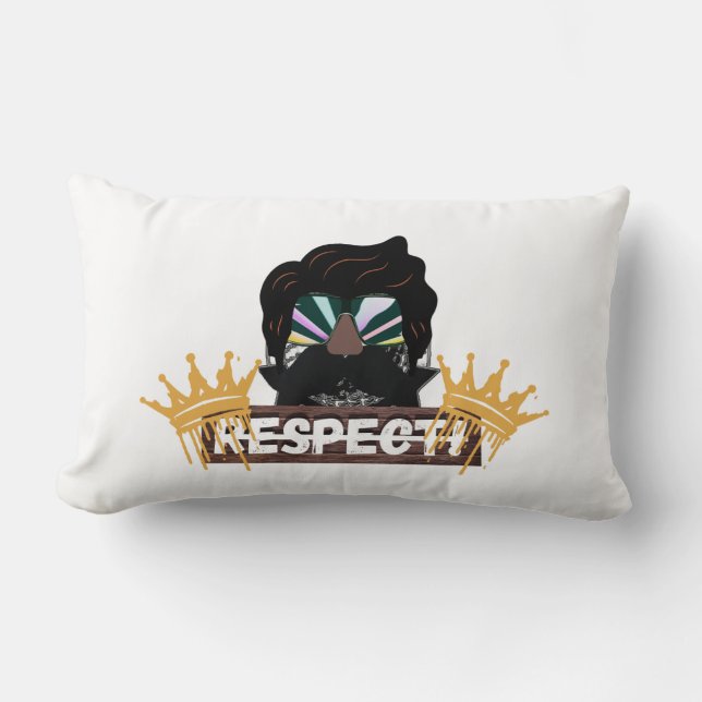 Stylish DJ Logo Lumbar Pillow – Modern Home Decor (Front)