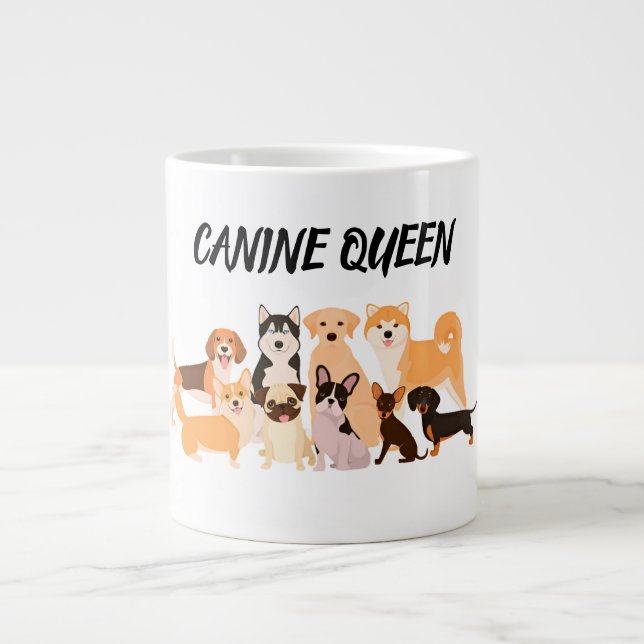 Stylish Dog Mum Large Coffee Mug (Front)