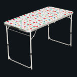 Stylish DOG PAW PRINTS and LOVE HEARTS Tailgate Beer Pong Table<br><div class="desc">Stylish DOG PAW PRINTS and LOVE HEARTS Tailgate Beer Pong Table, designed for Dog Moms and Dog Dads and for dog-themed events. The design on this foldable table shows bright colourful paw prints with colourful hearts in a repeating pattern. This paws and hearts pong table would make an ideal gift...</div>