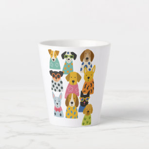 Stylish Dogs  Funny Pet Lover Gift Latte Mug