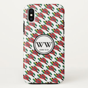 Stylish DOMINICA Flag Monogram Abundant Life Case-Mate iPhone Case