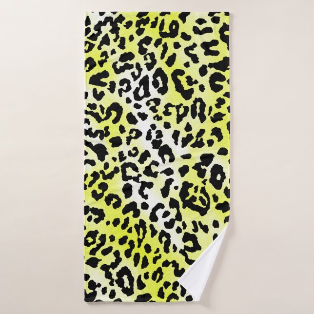 stylish dress pattern design with leopard skin eff bath towel (Bath Towel)