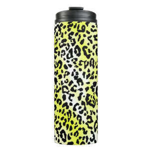 stylish dress pattern design with leopard skin eff thermal tumbler