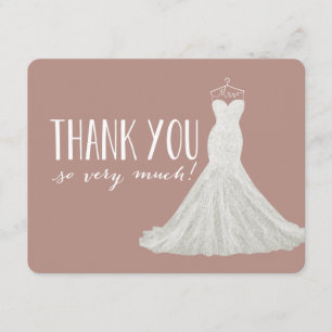 Stylish Dress Taupe   Thank You Card
