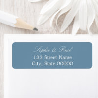 Stylish Dusty Blue Return Address Label