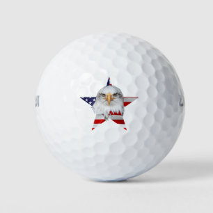 Stylish Eagle, The American Flag, Patriotic Golf Balls