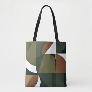 Stylish earthly chic geometric tote bag