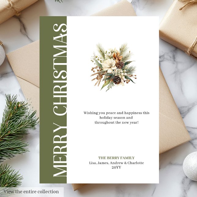 Stylish earthy colors Christmas greeting card (Stylish earthy colors Christmas greeting card

)