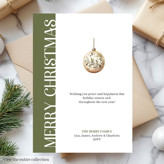 Stylish Earthy Colors Holiday Greeting Card (Stylish Earthy Colors Holiday Greeting Card)