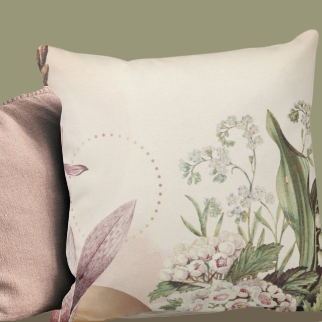 Stylish Earthy Mixed Floral | Creamy Ivory Cushion (Creator Uploaded)