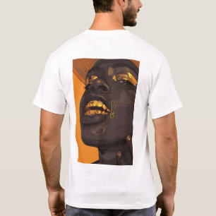 Stylish Ebony Man with Decorations T-Shirt