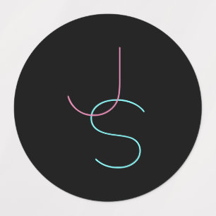 Stylish Editable Any Two Modern Looking Initials 