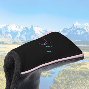 Stylish Editable Any Two Modern Looking Initials Golf Head Cover