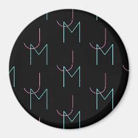 Stylish Editable Any Two Modern Tiled Initials