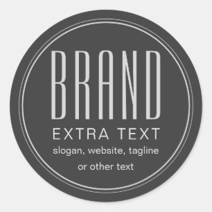 Stylish Editable Dark Grey Business Product Label