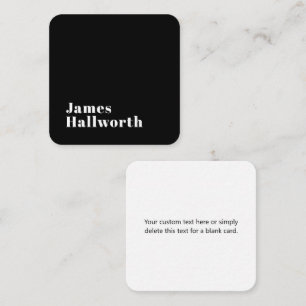 Stylish Editable Retro Modern Name (or other text) Enclosure Card