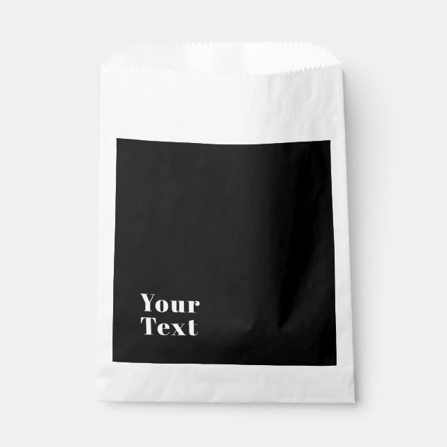 Stylish Editable Retro Modern Name (or other text) Favour Bags (Front)