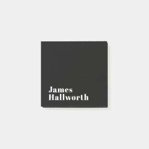 Stylish Editable Retro Modern Name (or other text) Post-it Notes
