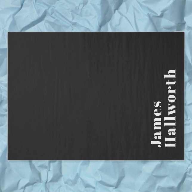 Stylish Editable Retro Modern Name (or other text) Tissue Paper (Creator Uploaded)