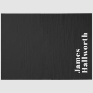 Stylish Editable Retro Modern Name (or other text) Tissue Paper