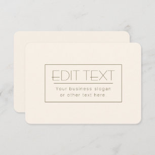 Stylish Editable Template Off-white & Dark Brown