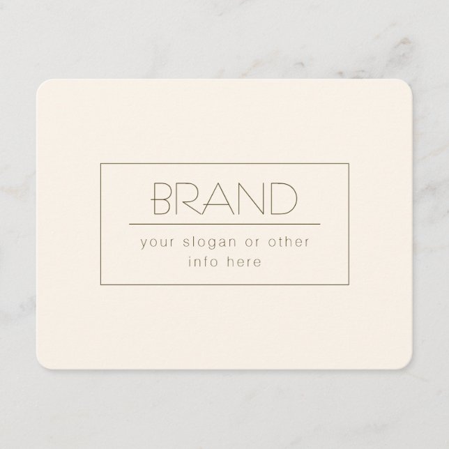 Stylish Editable Template | Off-white & Dark Brown (Front)