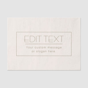 Stylish Editable Template   Off-white & Dark Brown Tissue Paper