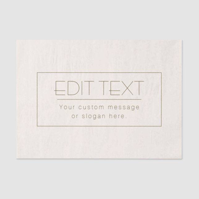 Stylish Editable Template | Off-white & Dark Brown Tissue Paper (Front)