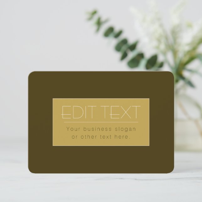 Stylish Editable Text Template | Vintage Gold (Standing Front)
